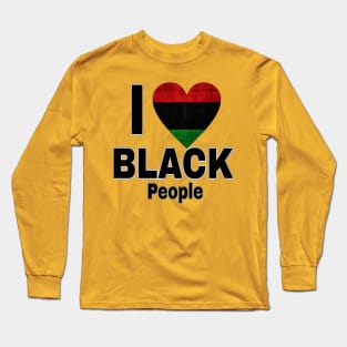 I Love 🖤 Black People - Sticker - Double-sided Long Sleeve T-Shirt